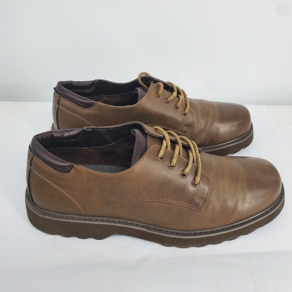 Jousen Milan Men's Oxford Shoes Size 11 Round Toe Lace Up Brown - Picture 6 of 13